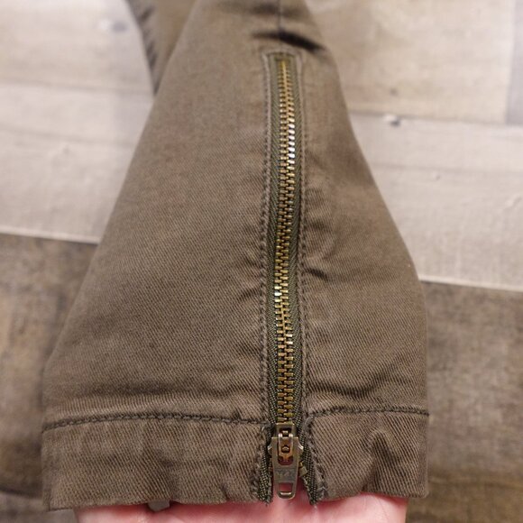 Joie Utility Cargo Skinny Pants Women’s 29 Olive Brown Zip Pocket Casual - Picture 5 of 15